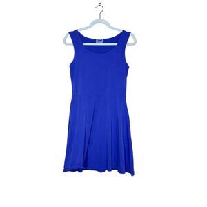 Pact dress size M organic cotton purple sleeveless pockets knee length office